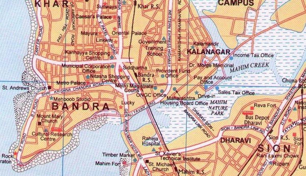 नक्शे के बांद्रा मुंबई