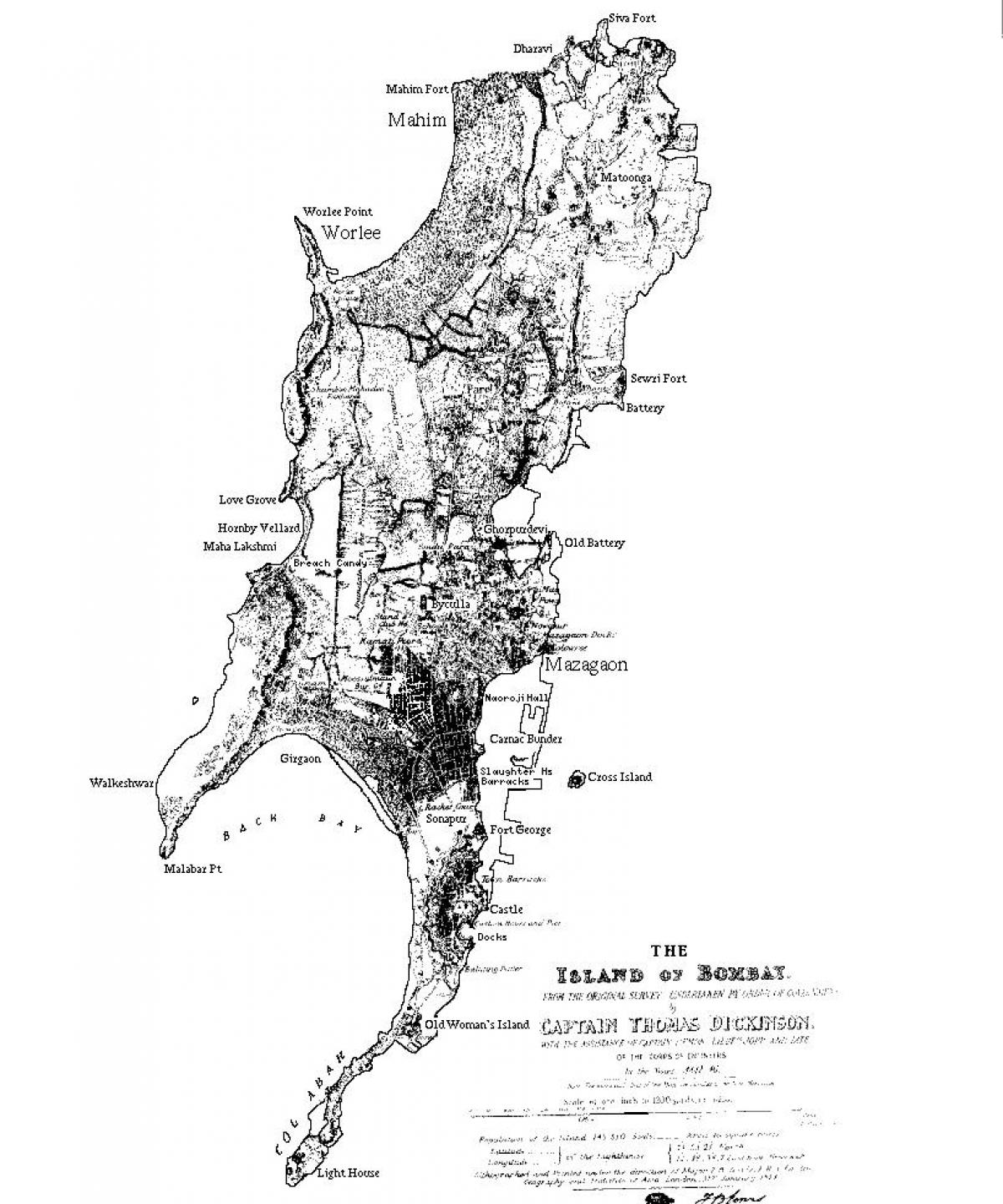 नक्शा मुंबई के द्वीप