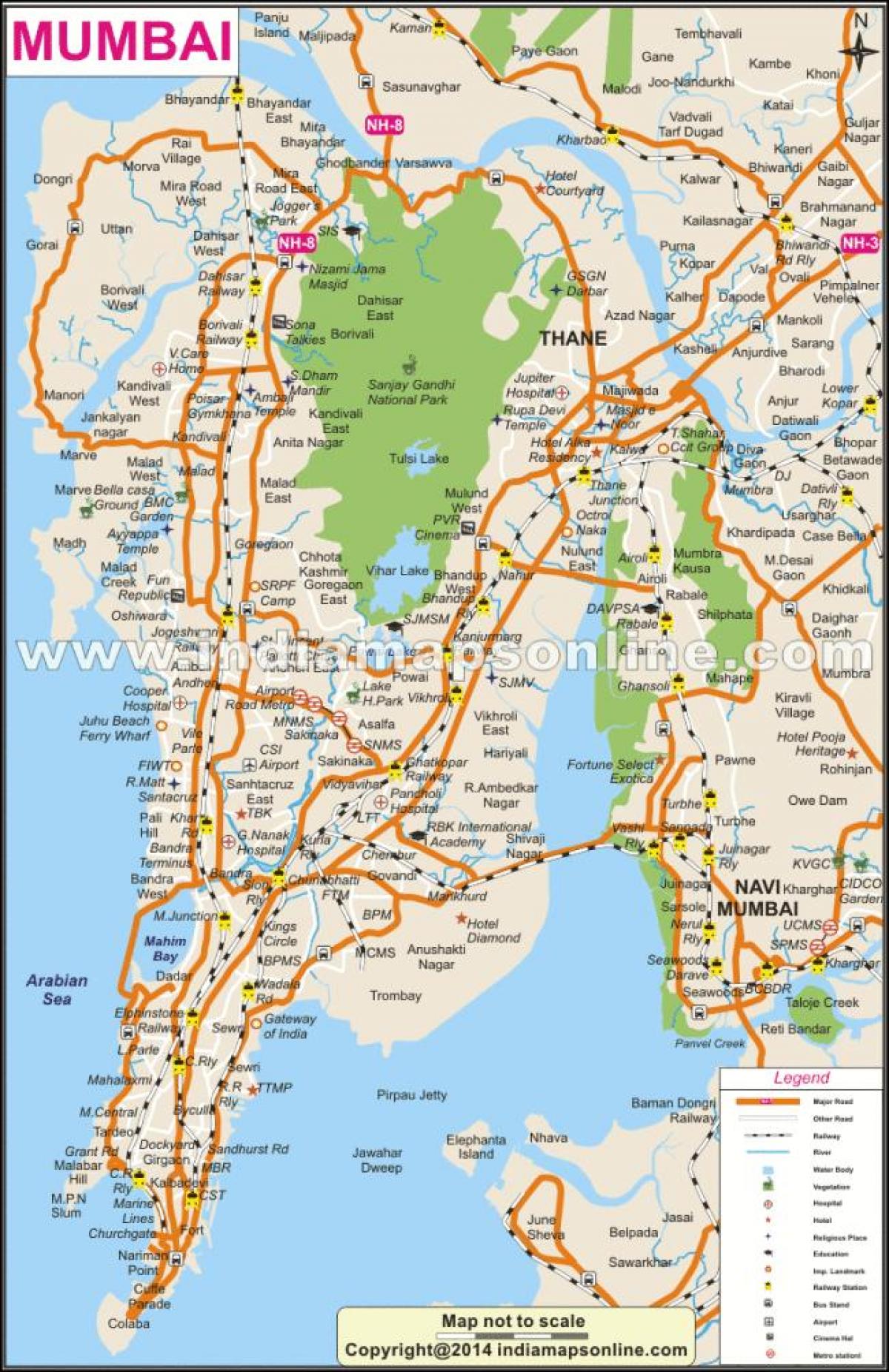 का पूरा नक्शा मुंबई