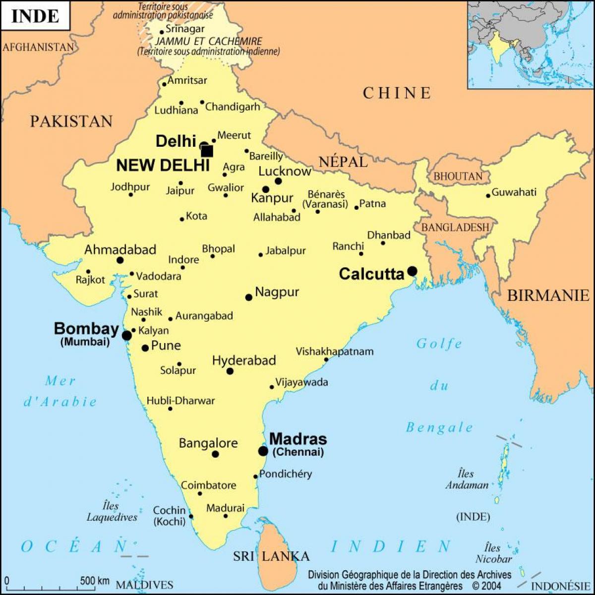 नक्शे के बंबई, भारत
