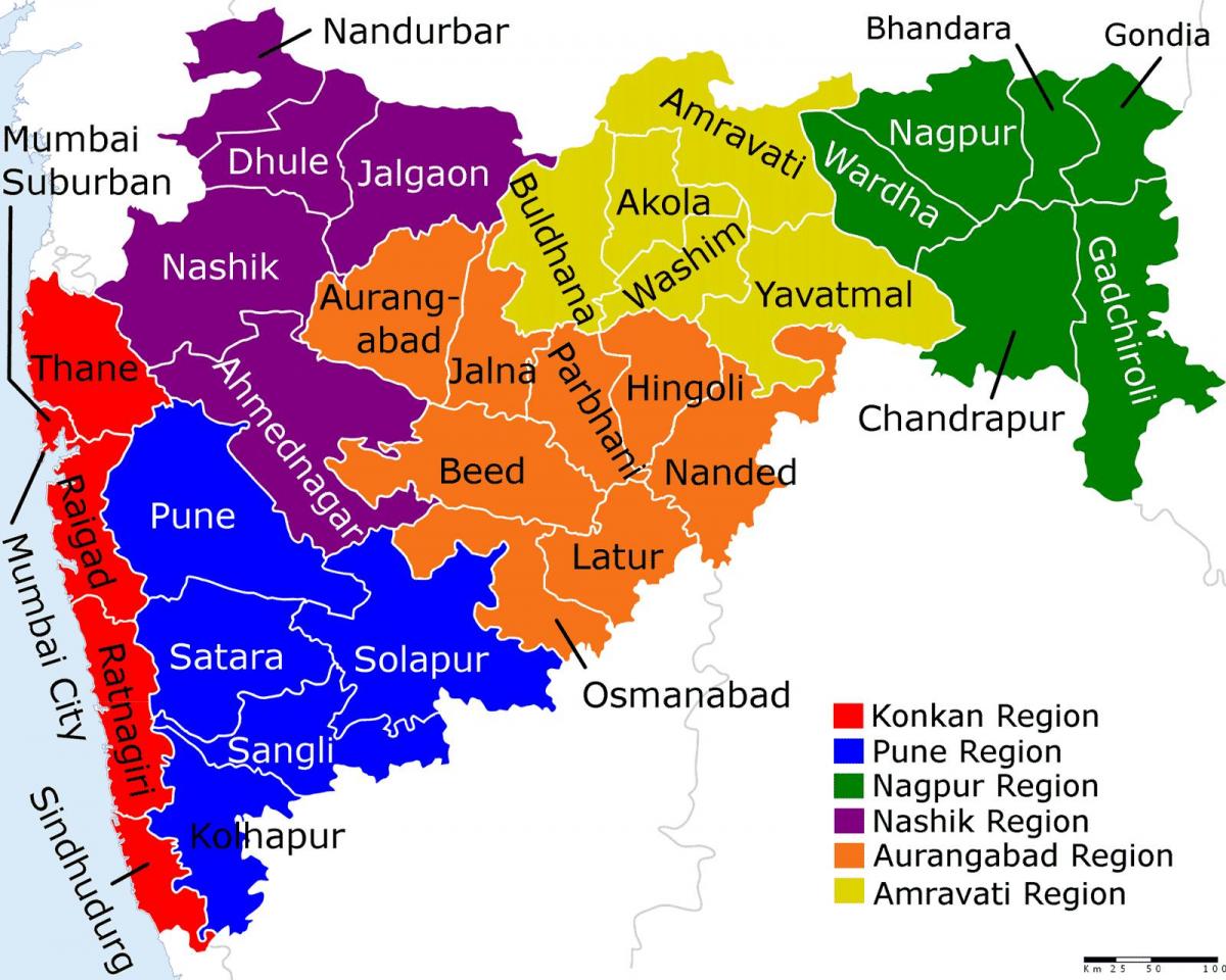 नक्शा महाराष्ट्र के मुंबई