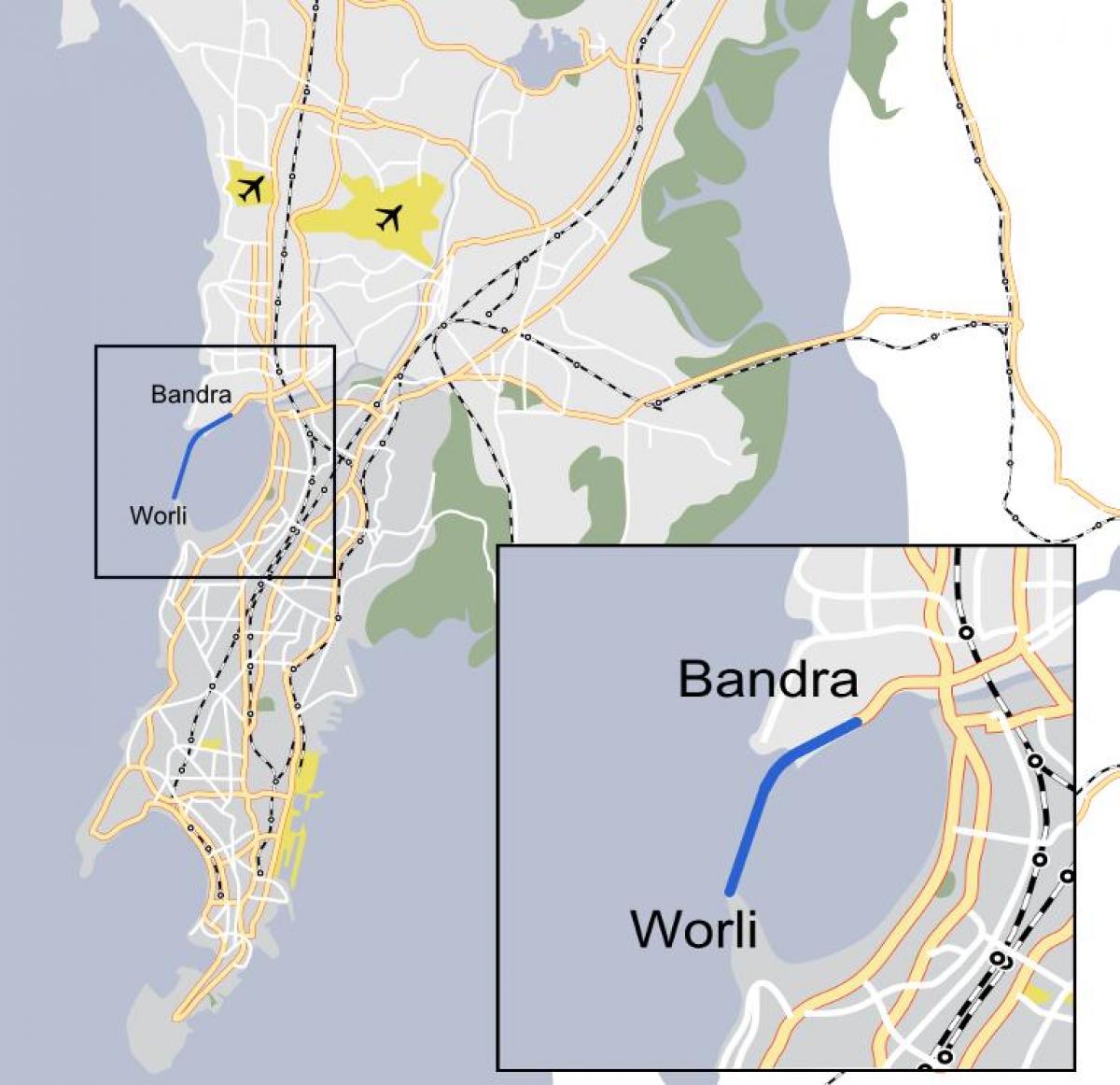 मुंबई के वर्ली नक्शा