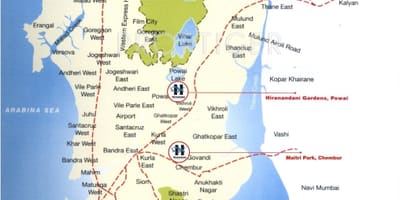 नक्शे के कोलाबा मुंबई