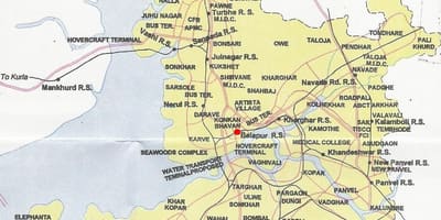 के मानचित्र नवी मुंबई शहर