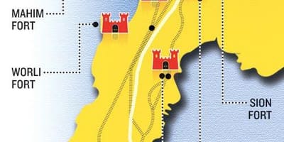 मुंबई के किला क्षेत्र का नक्शा
