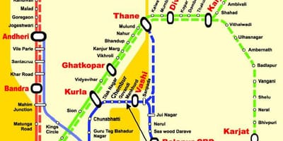 मुंबई सेंट्रल लाइन के स्टेशनों के नक्शे