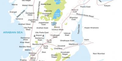 मुंबई के उपनगरीय इलाके का नक्शा