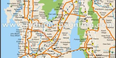 शारीरिक नक्शा मुंबई के