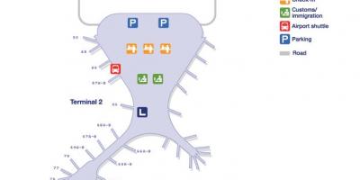 टर्मिनल 2 मुंबई हवाई अड्डे का नक्शा
